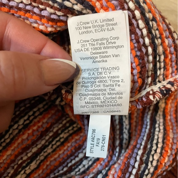 Madewell Arden V-Neck Crop Pullover Sweater in Stripe. NWT. Large - Picture 7 of 8